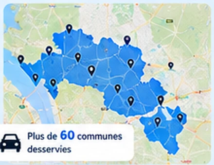 Zone de couverture indicative – Zone d’intervention Nord-Gironde, Dépannage Nord Gironde